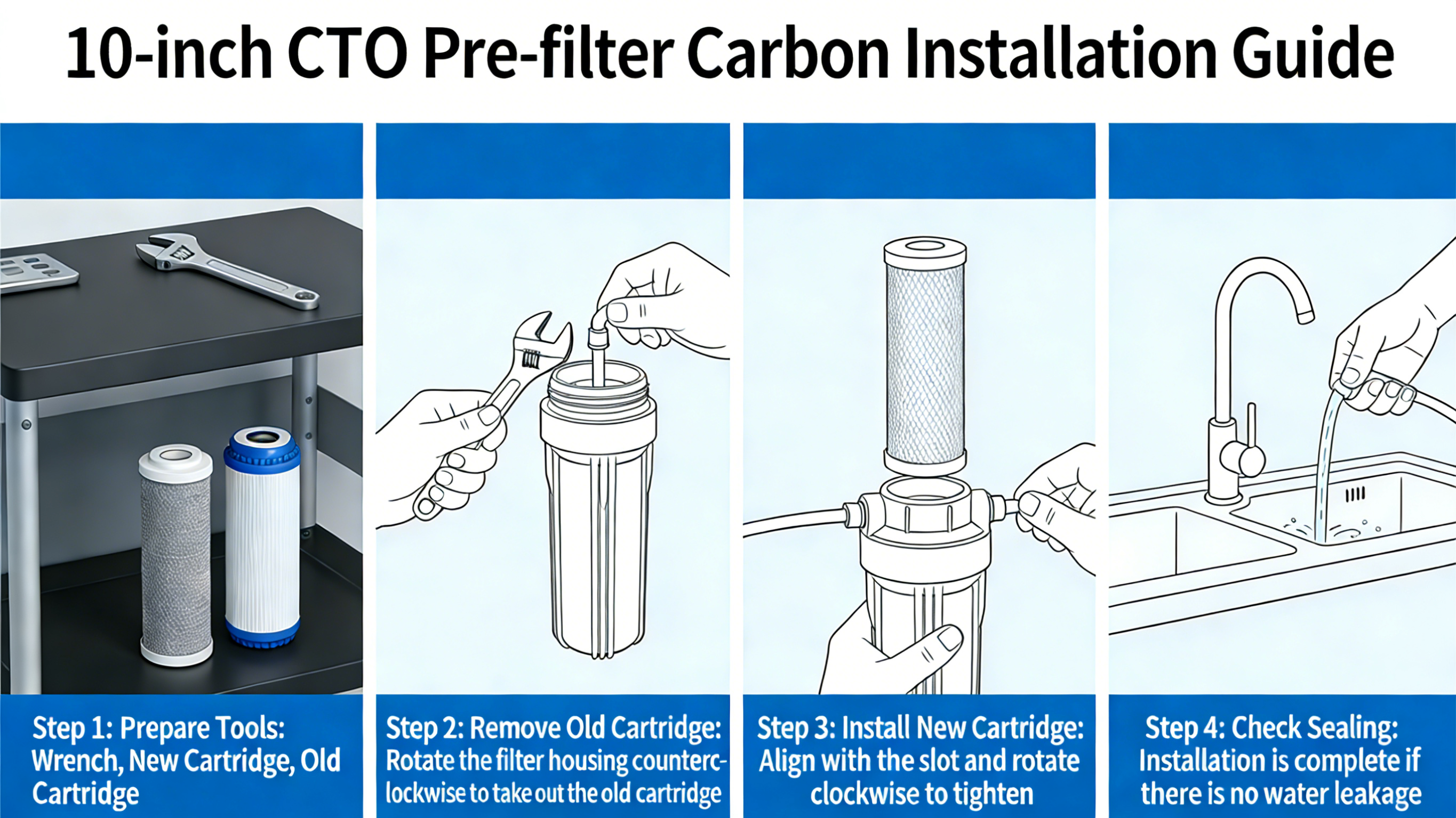 10/20-Inch CTO Pre-Filter Carbon Block Cartridge
